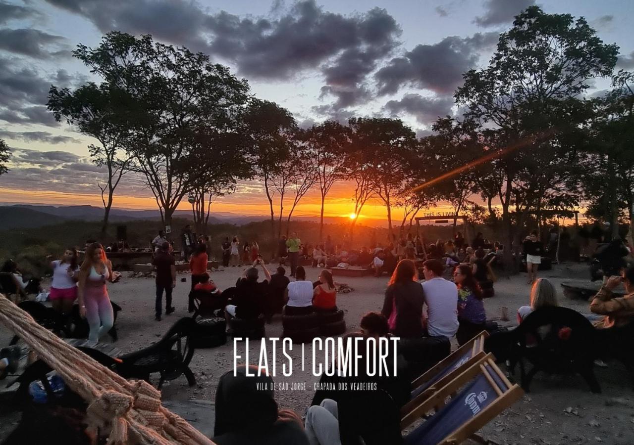 Novidade Flats Comfort Na Vila De Sao Jorge - Chapada Dos Veadeiros Hotel Kültér fotó