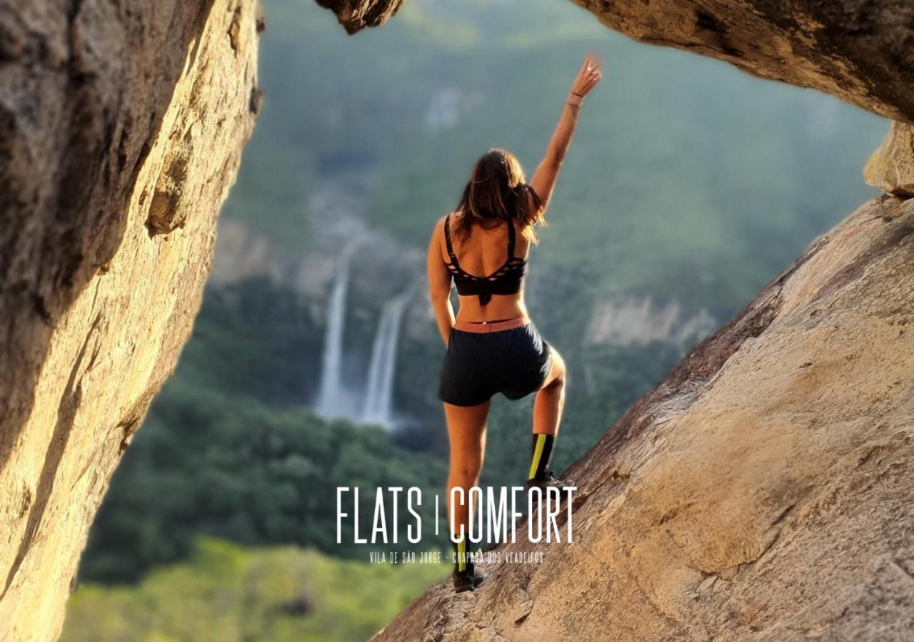 Novidade Flats Comfort Na Vila De Sao Jorge - Chapada Dos Veadeiros Hotel Kültér fotó