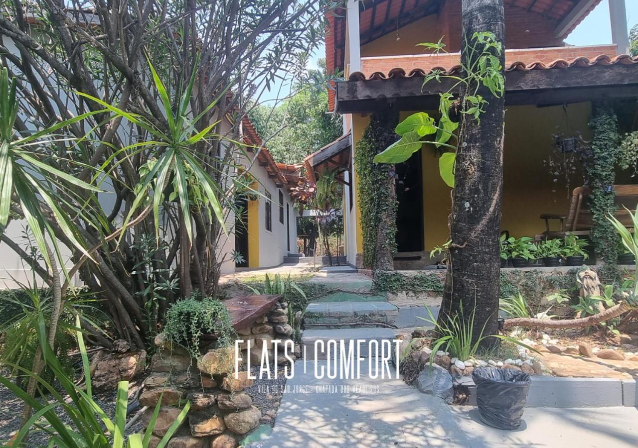 Novidade Flats Comfort Na Vila De Sao Jorge - Chapada Dos Veadeiros Hotel Kültér fotó