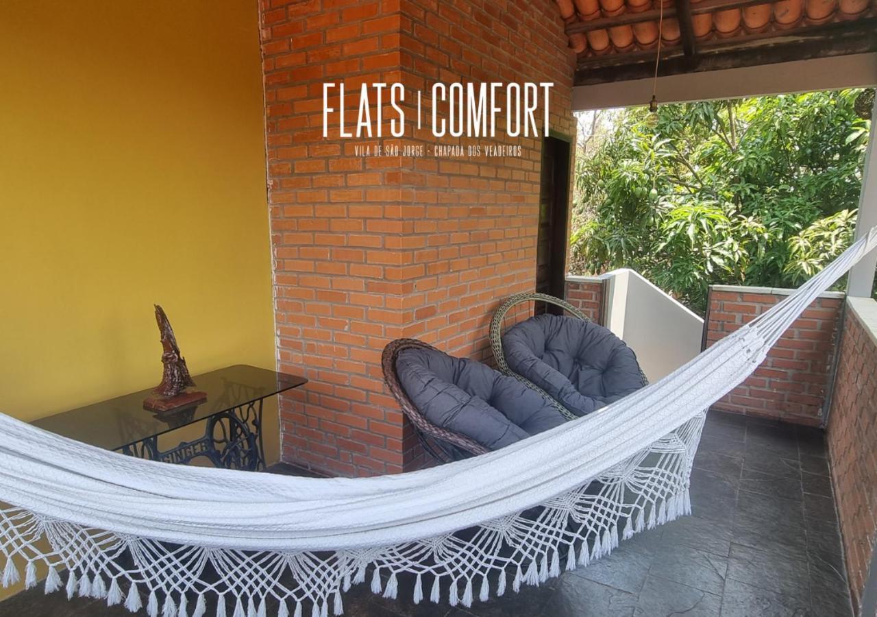 Novidade Flats Comfort Na Vila De Sao Jorge - Chapada Dos Veadeiros Hotel Kültér fotó