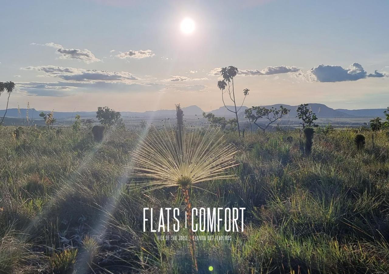 Novidade Flats Comfort Na Vila De Sao Jorge - Chapada Dos Veadeiros Hotel Kültér fotó