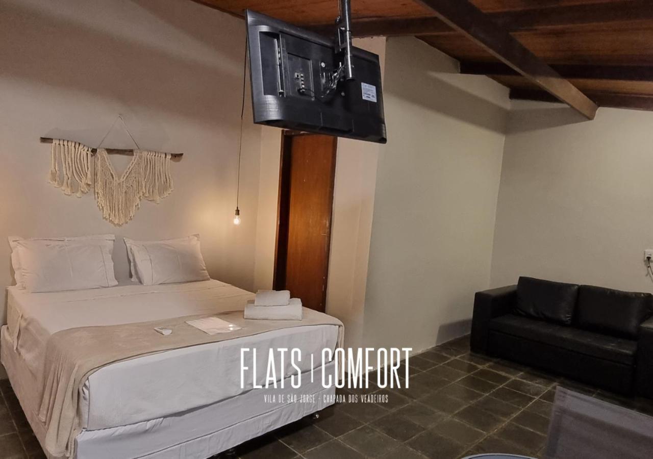 Novidade Flats Comfort Na Vila De Sao Jorge - Chapada Dos Veadeiros Hotel Kültér fotó