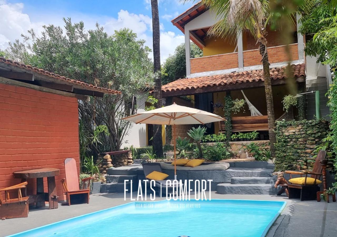 Novidade Flats Comfort Na Vila De Sao Jorge - Chapada Dos Veadeiros Hotel Kültér fotó